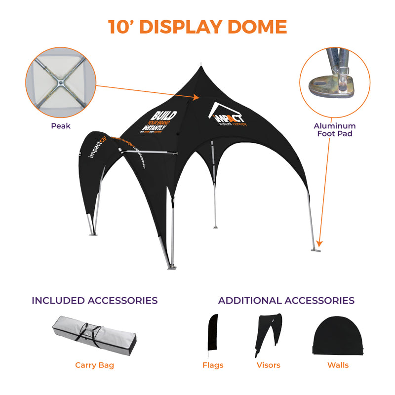 Custom Printed Expo Dome Aluminum Frame Canopy