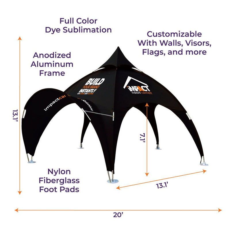 Custom Printed Expo Dome Aluminum Frame Canopy