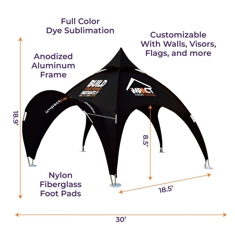 Custom Printed Expo Dome Aluminum Frame Canopy