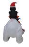 6 ft Christmas Inflatable Penguins Fishing in Polar Bear