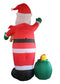 11.8 ft Christmas Inflatable Santa Claus with Green Gift Bag and Teddy Bear