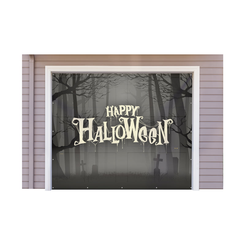 Halloween One Car Garage Door Banner