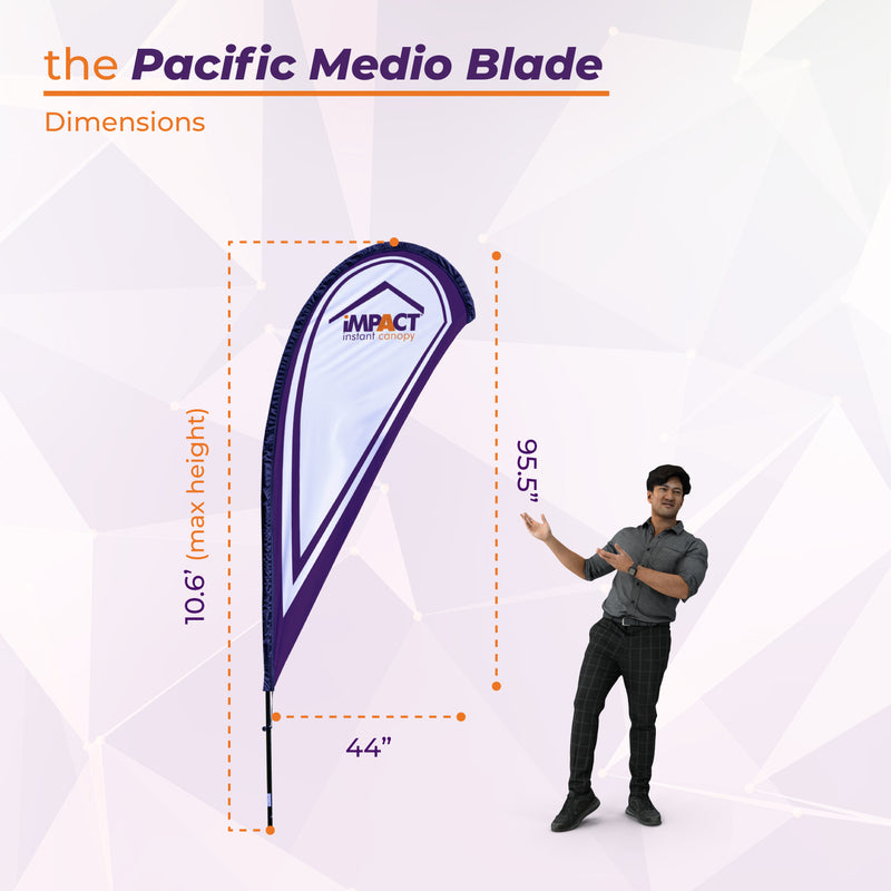 Custom Printed Blade Flag - Pacific