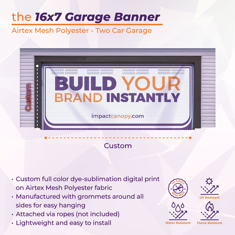 Two Car Garage Door Banner