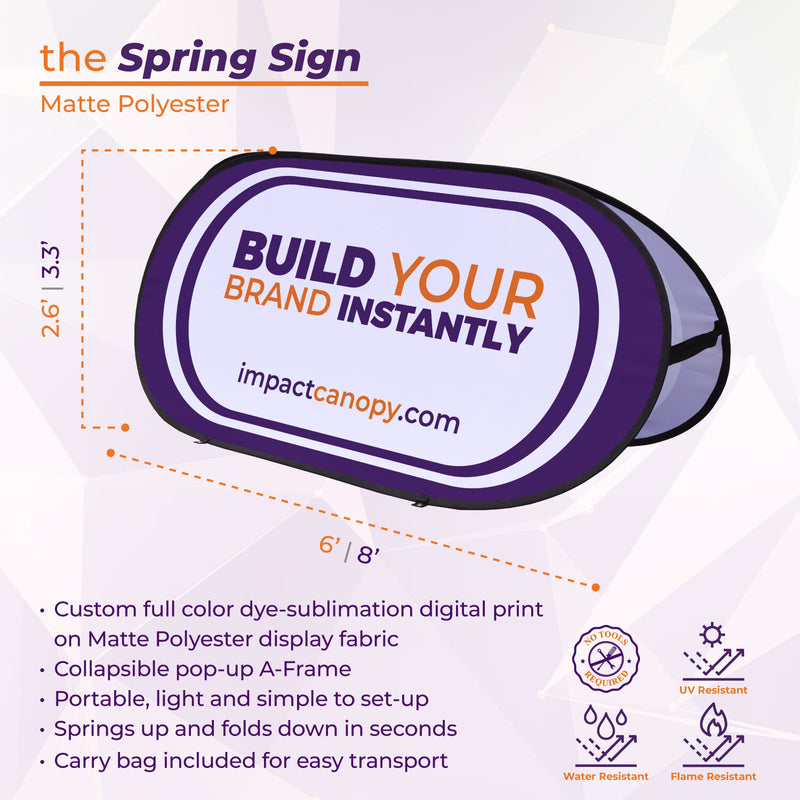 Custom Printed Field Spring Sign Pop-Up A-Frame Banner