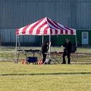 10x10 Pop up Carnival Canopy Tent Vendor Booth with Sidewall and Half Walls