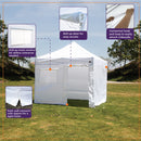 10x10 Fabric Kit Canopy Top Cover Side Wall Kit Enclosure for Pop Up Canopy