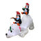 6 ft Christmas Inflatable Penguins Fishing in Polar Bear