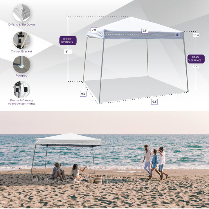 10x10 Slant Leg Pop Up Canopy Tent