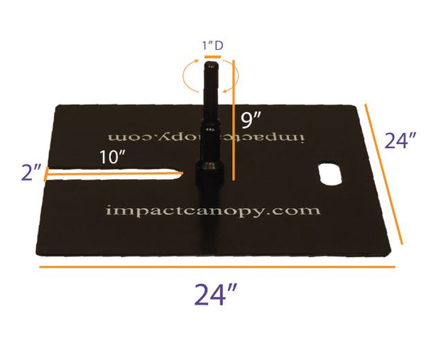 Steel Ball Bearing Flag Base Plate (For i-Catcher Flags) - Impact Canopies USA