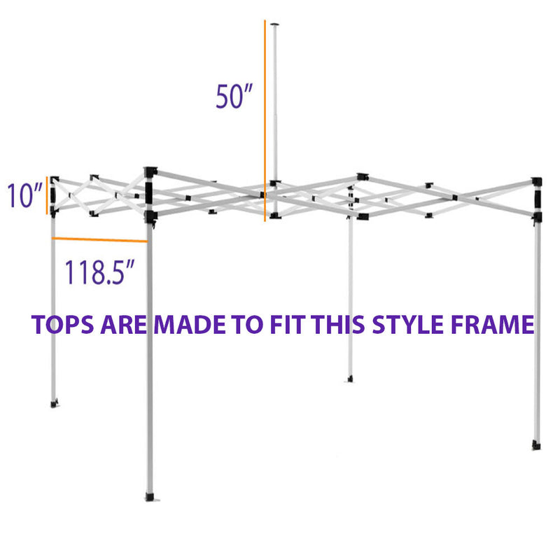 10x10 Pop Up Canopy Tent Replacement Top