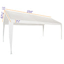 10x20 Portable Carport Garage Storage Tent REPLACEMENT TOP ONLY - WHITE with Leg Skirts - Impact Canopies USA