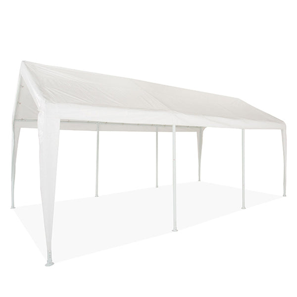 10x20 Portable Carport REPLACEMENT TOP ONLY - WHITE with Leg Skirts