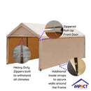 10x20 Portable Carport Garage Storage Tent - SIDEWALLS ONLY - Tan