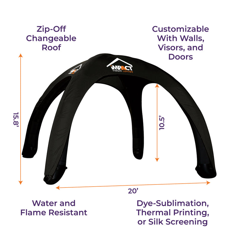 Custom Printed Eco Air Dome Inflatable Canopy Tent Structure