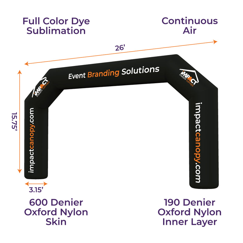 Custom Printed Tube Rectangular Inflatable Arch