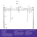 3-Way Outer Leg Slider Bracket for 10x20, ML Frame Replacement Part - Impact Canopies USA