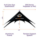 Custom Printed Aluminum Single Pole Spider Canopy