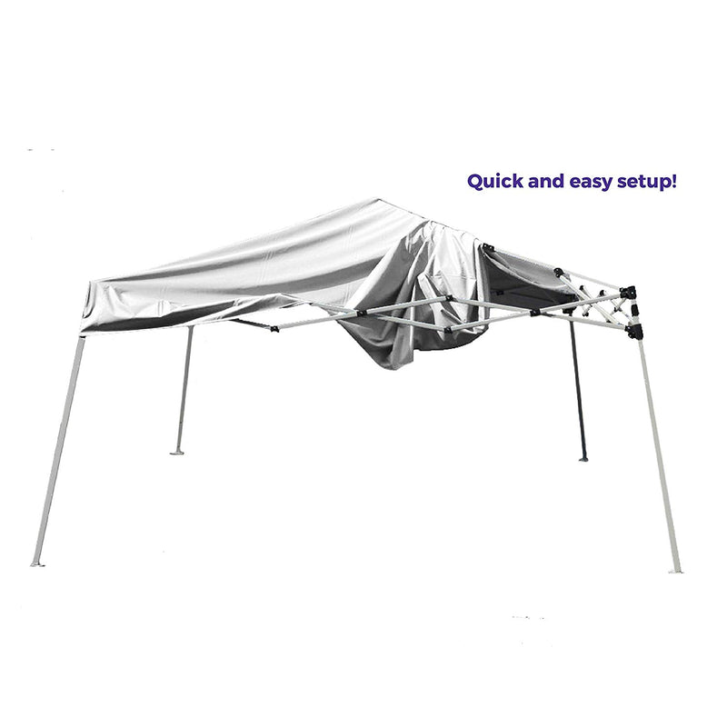 10'x10' Pop Up Canopy Outdoor Slant Leg Tent Folding Gazebo w/ Sun Wall - Impact Canopies USA