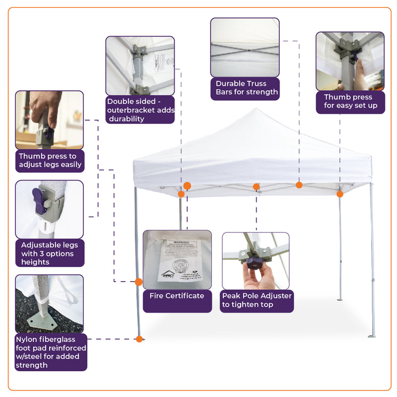 10x10 Emergency Response Shelter with Medical Wall - Impact Canopies USA