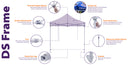 DS 10x10 Market Tradeshow Booth Canopy Tent with Roller Bag