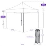 10x10 DS Pop Up Canopy Tent with Roller Bag (Choose Color) - Impact Canopies USA