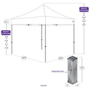 10x10 DS Market Tradeshow Booth Canopy Tent with Roller Bag - Impact Canopies USA