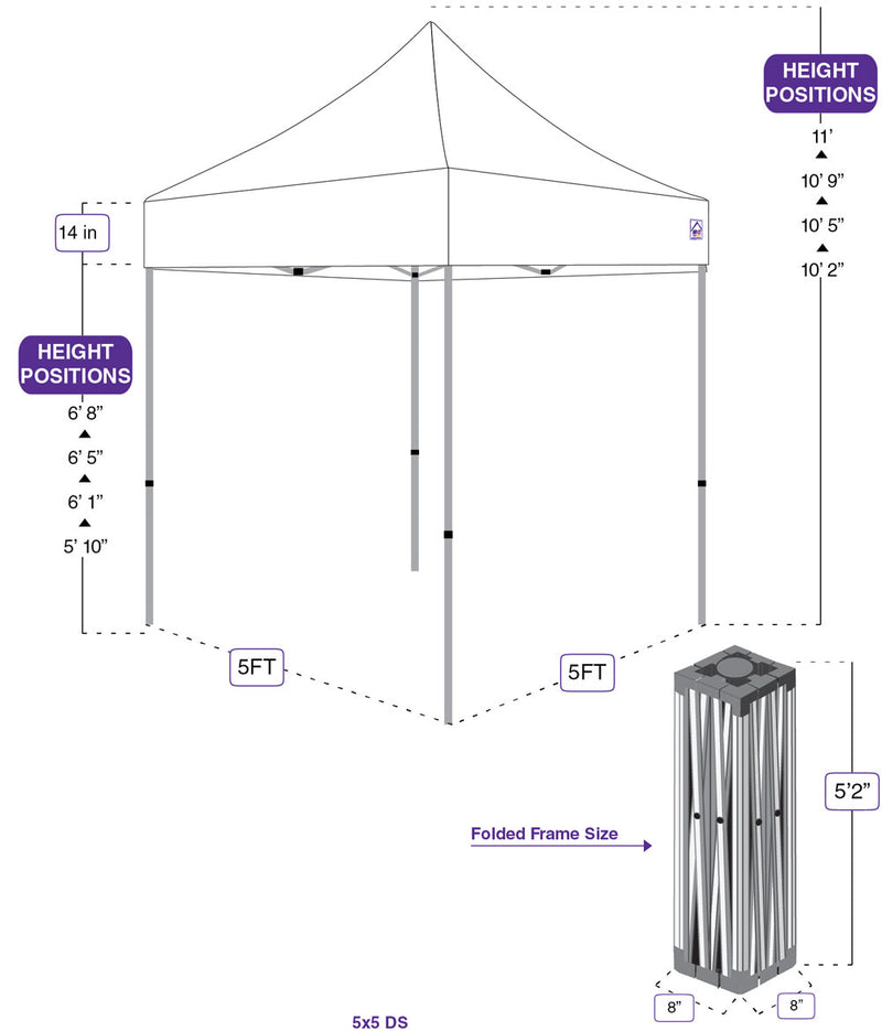 5x5 Custom Canopy