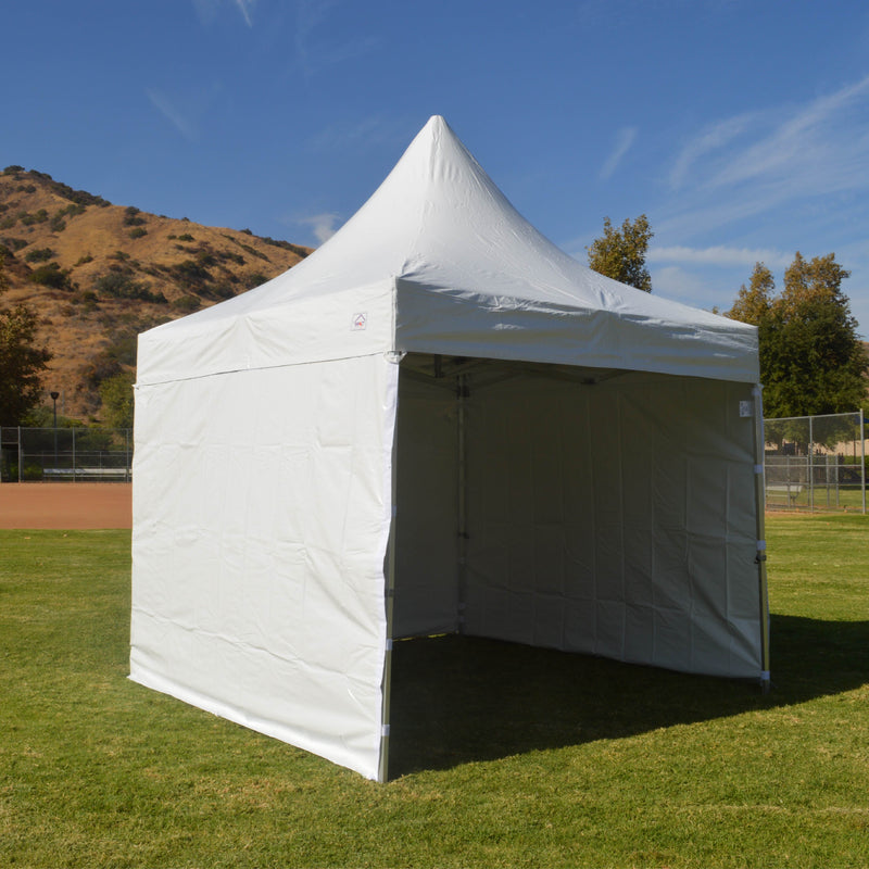 10x10 Heavy Duty Folding High Peak Marquee Canopy Tent - 100% Waterproof PVC Fabric - With Sidewalls - Impact Canopies USA