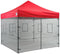 10x10 DS Steel Frame with Food Service Vendor Sidewalls with Windows - Impact Canopies USA