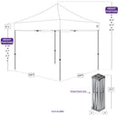 10x10 Alumix Pop Up Canopy Tent Side Walls and Awning - Impact Canopies USA