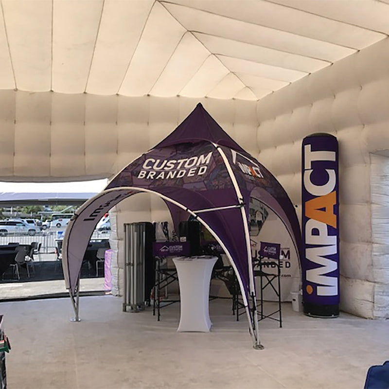 Custom Printed Display Dome Aluminum Frame Canopy