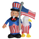 4th of July Airblown Inflatable Yard Decoration Uncle Sam with American Eagle - 6ft - Impact Canopies USA