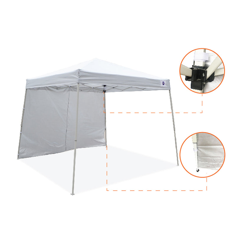 10'x10' Pop Up Canopy Outdoor Slant Leg Tent Folding Gazebo w/ Sun Wall - Impact Canopies USA