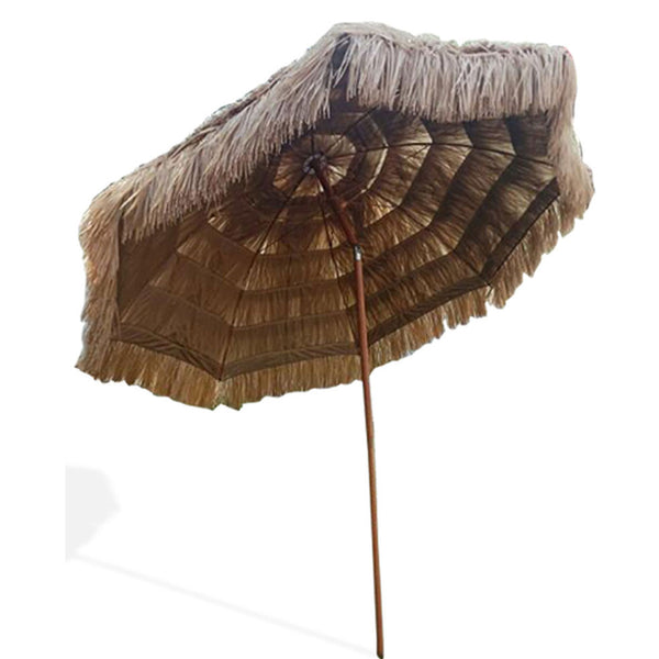 Beach Umbrella - Thatched Tiki Hawaiian Pool Patio Umbrella - Impact Canopies USA