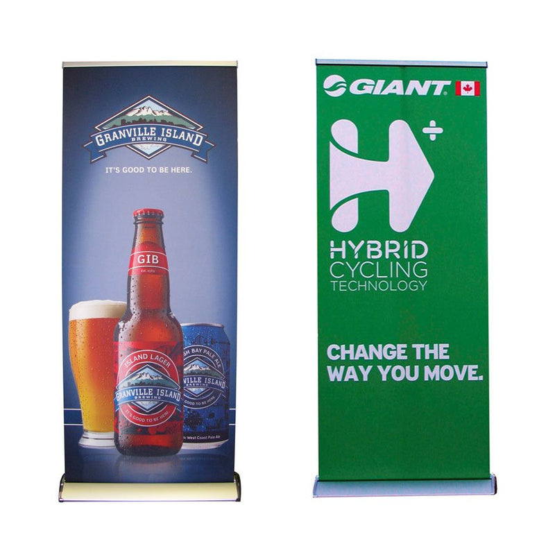 Personalized Retractable Roll up Banner 33"x79" - Carry Bag Included - Impact Canopies USA